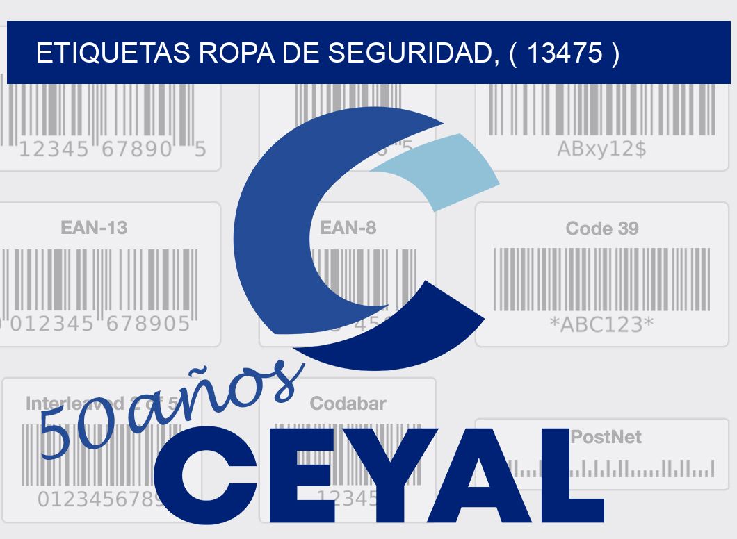 ETIQUETAS ROPA DE SEGURIDAD, ( 13475 )