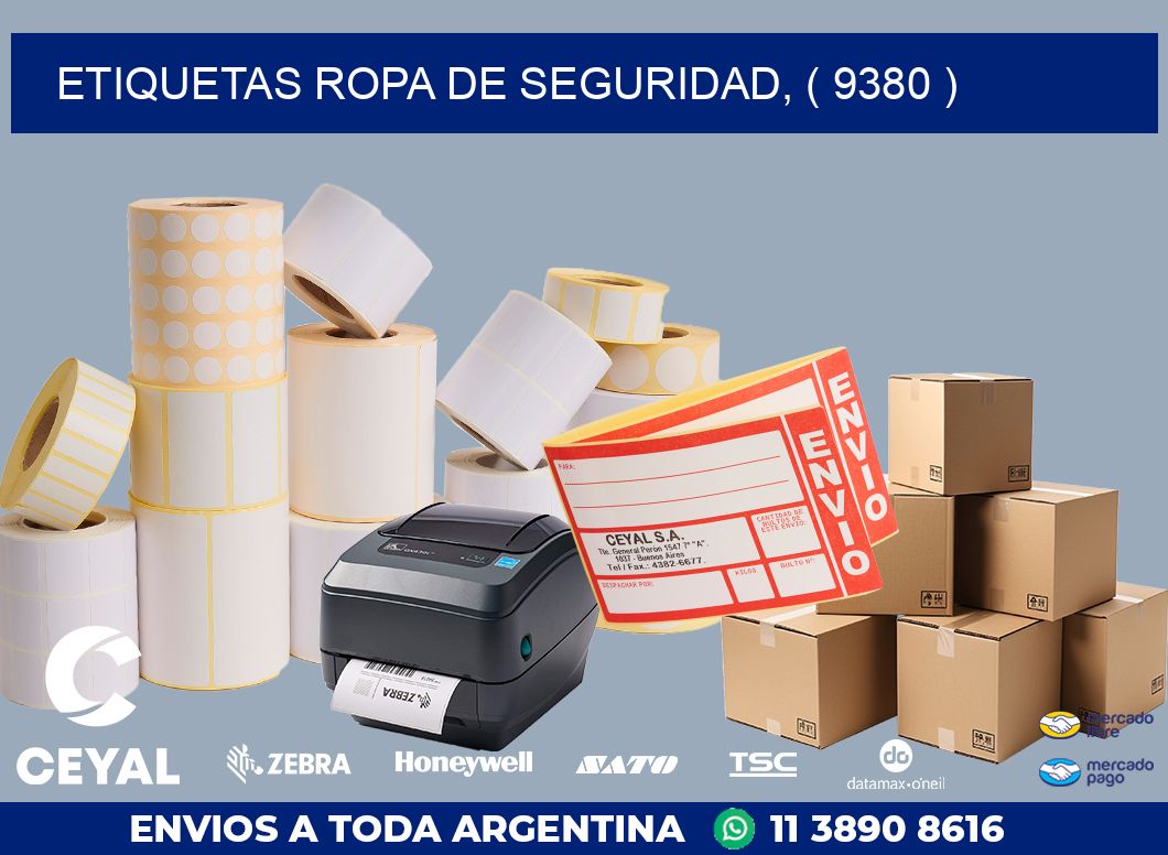 ETIQUETAS ROPA DE SEGURIDAD, ( 9380 )
