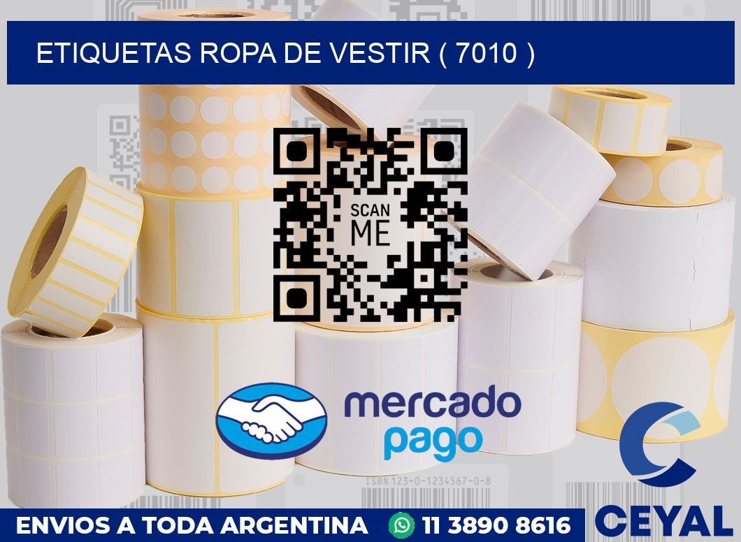 ETIQUETAS ROPA DE VESTIR ( 7010 )