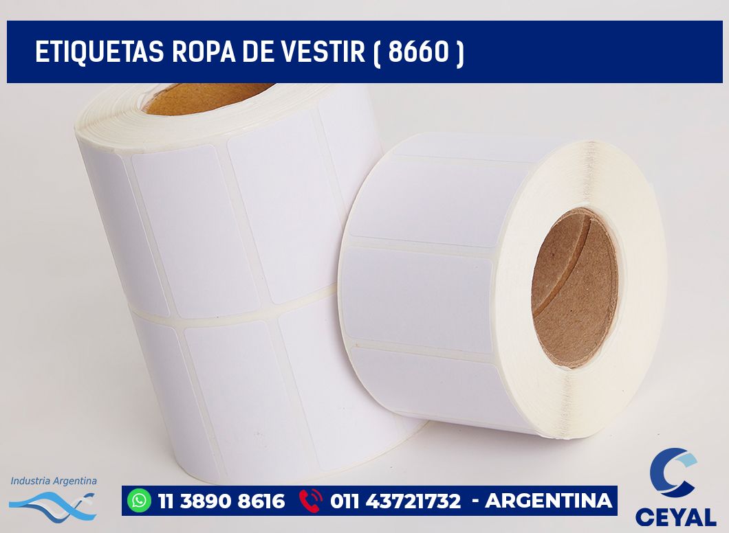 ETIQUETAS ROPA DE VESTIR ( 8660 )