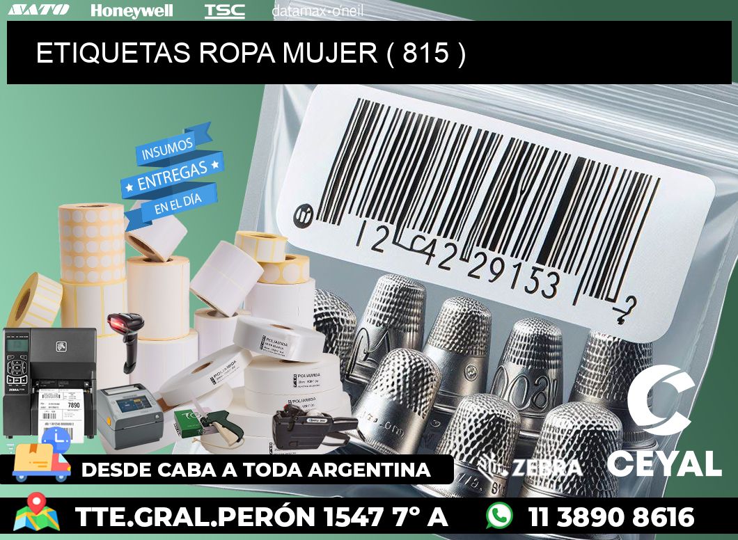 ETIQUETAS ROPA MUJER ( 815 )
