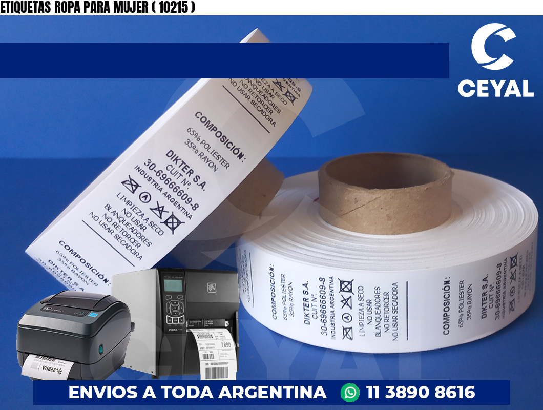 ETIQUETAS ROPA PARA MUJER ( 10215 )