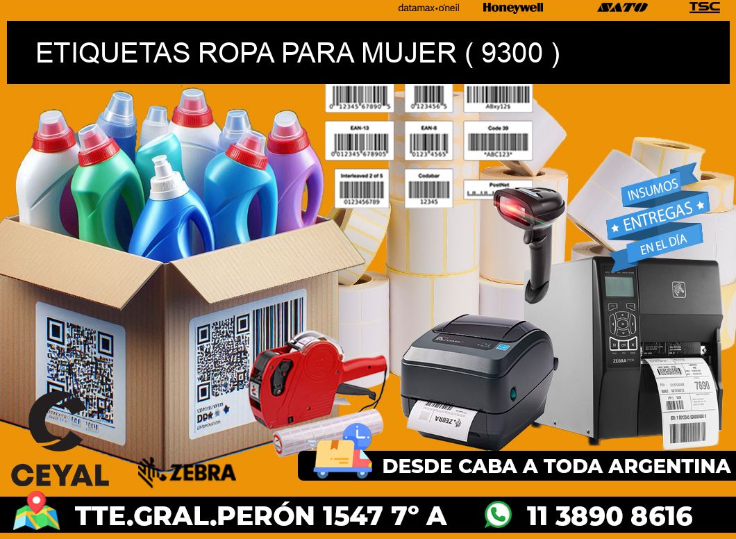 ETIQUETAS ROPA PARA MUJER ( 9300 )