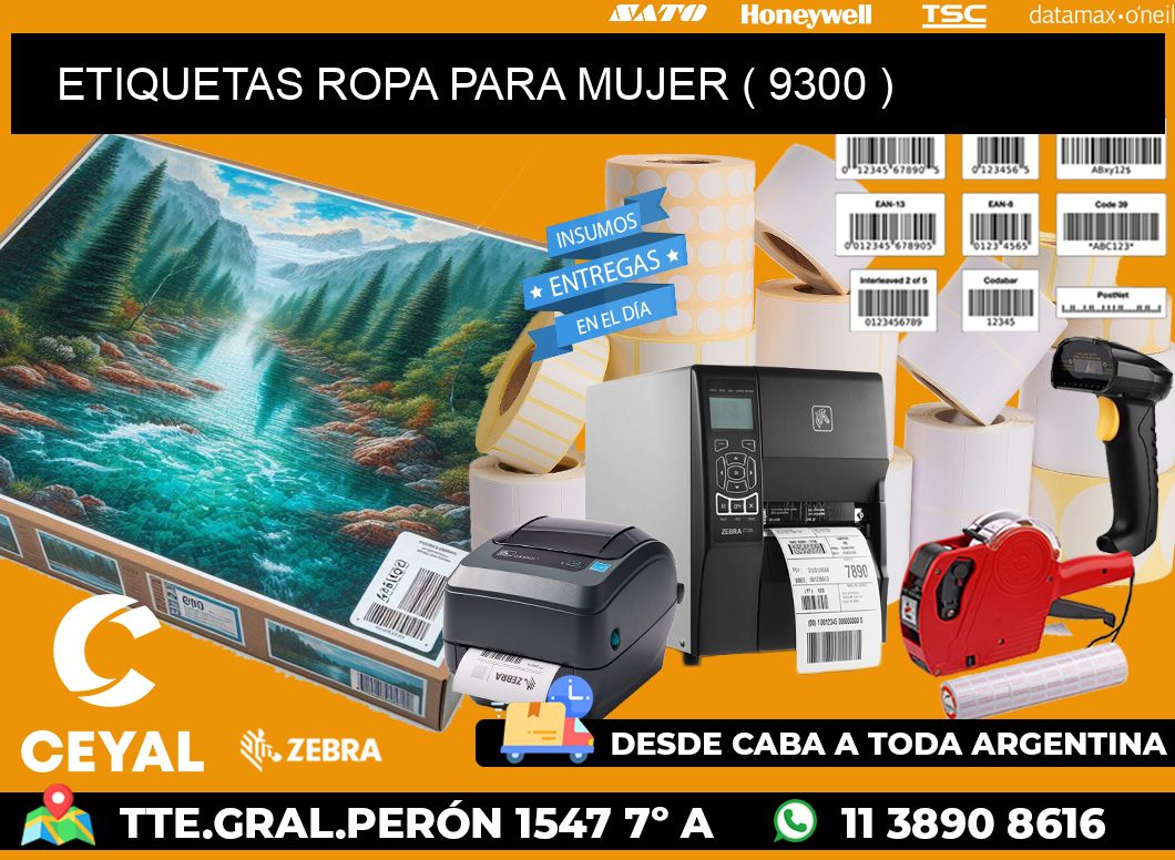ETIQUETAS ROPA PARA MUJER ( 9300 )