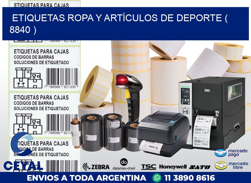 ETIQUETAS ROPA Y ARTÍCULOS DE DEPORTE ( 8840 )