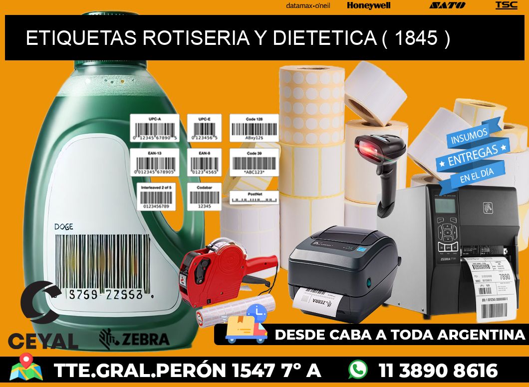 ETIQUETAS ROTISERIA Y DIETETICA ( 1845 )