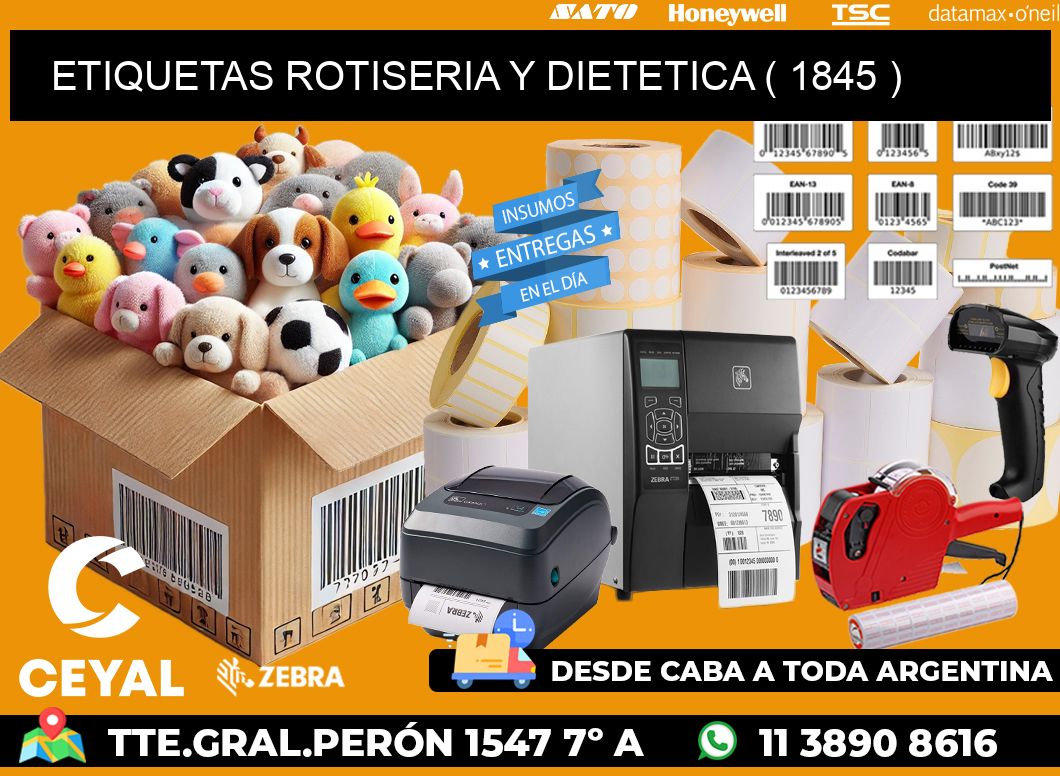 ETIQUETAS ROTISERIA Y DIETETICA ( 1845 )