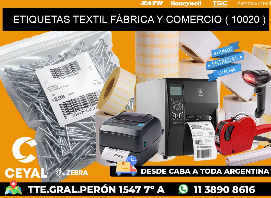 ETIQUETAS TEXTIL FÁBRICA Y COMERCIO ( 10020 )