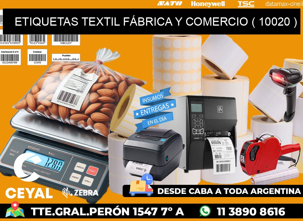 ETIQUETAS TEXTIL FÁBRICA Y COMERCIO ( 10020 )