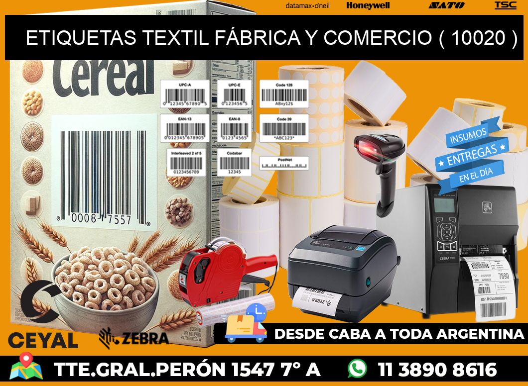 ETIQUETAS TEXTIL FÁBRICA Y COMERCIO ( 10020 )