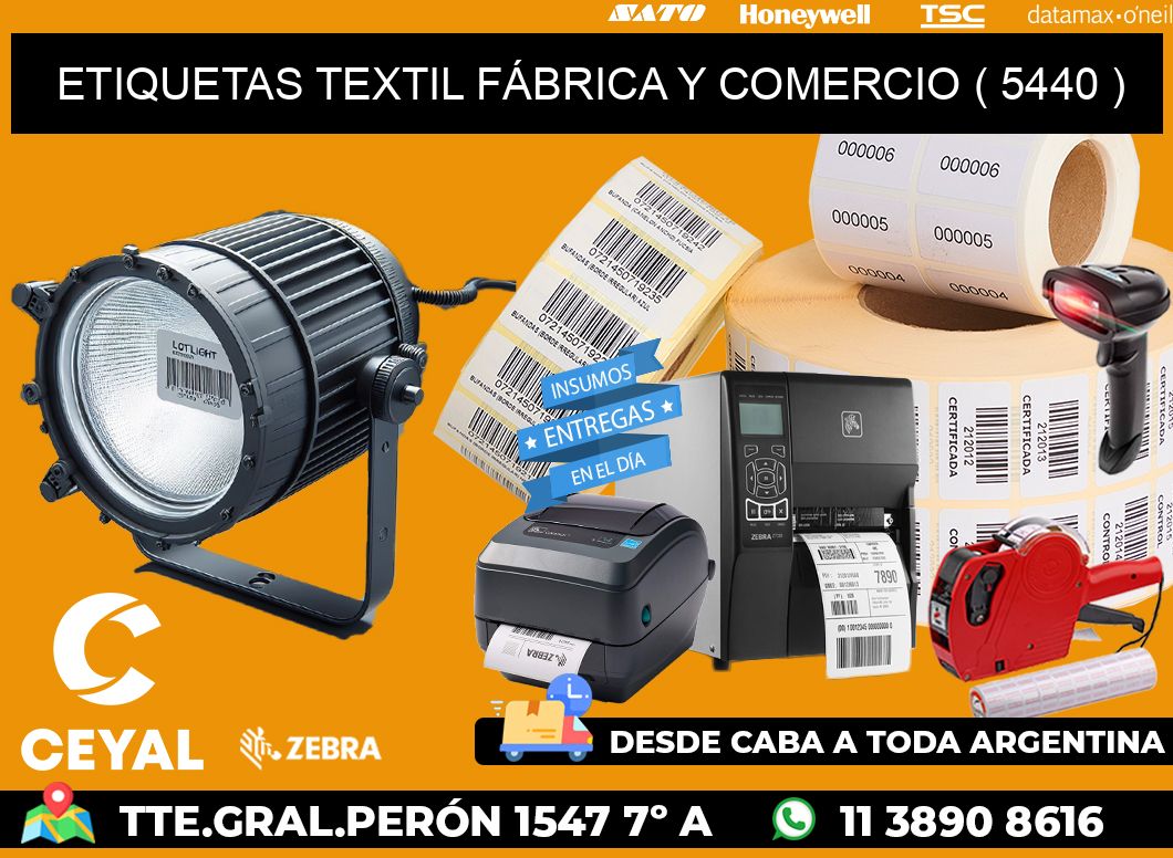 ETIQUETAS TEXTIL FÁBRICA Y COMERCIO ( 5440 )