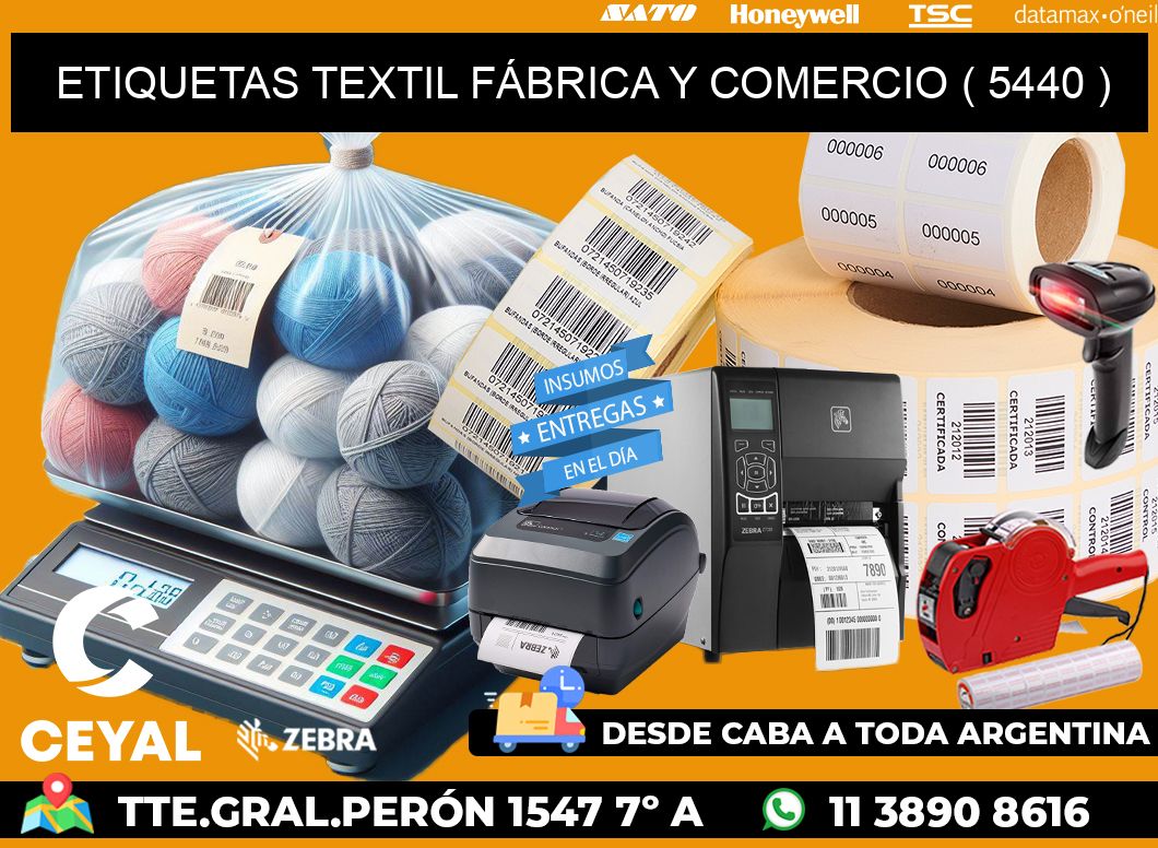 ETIQUETAS TEXTIL FÁBRICA Y COMERCIO ( 5440 )