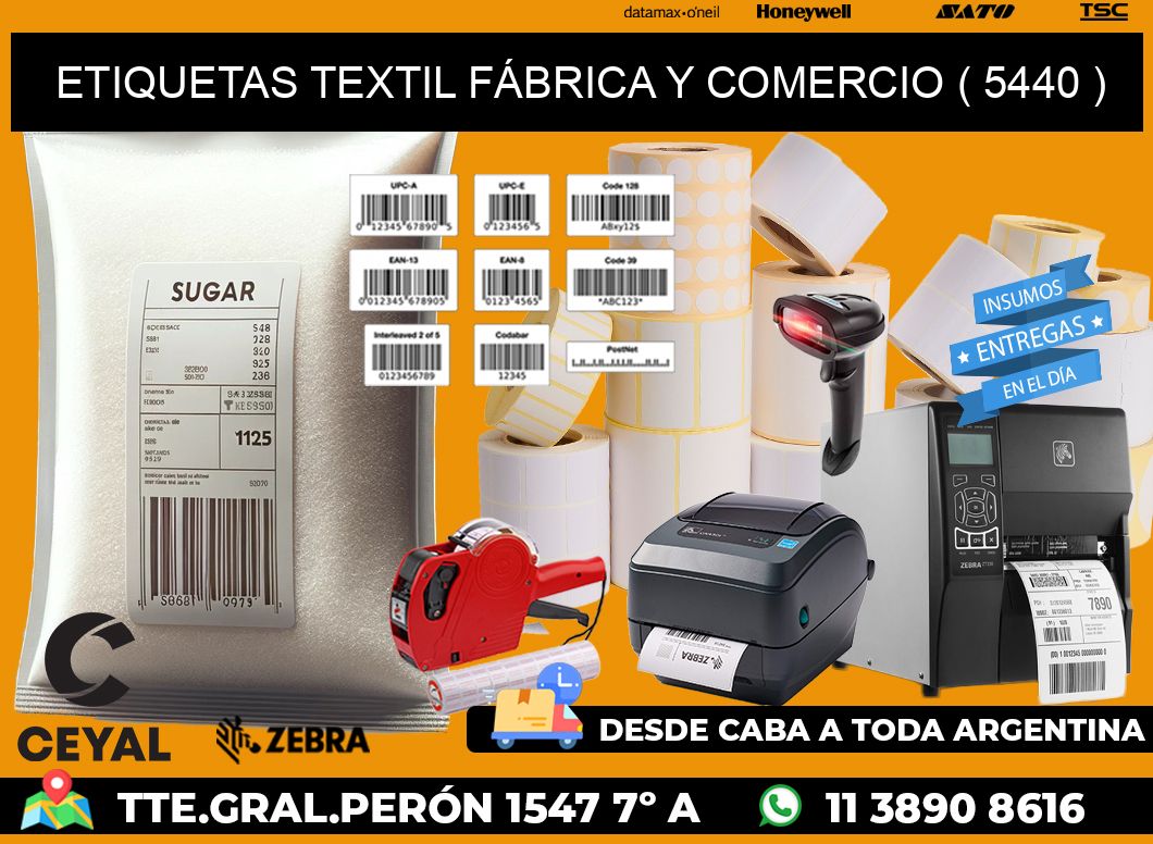ETIQUETAS TEXTIL FÁBRICA Y COMERCIO ( 5440 )