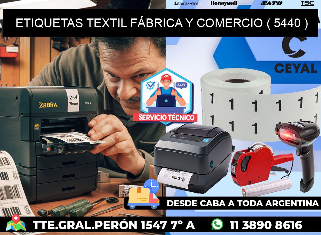 ETIQUETAS TEXTIL FÁBRICA Y COMERCIO ( 5440 )