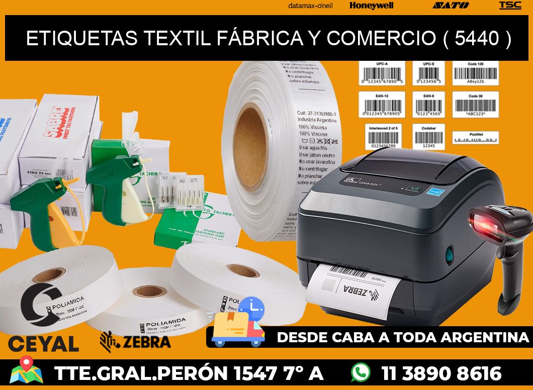 ETIQUETAS TEXTIL FÁBRICA Y COMERCIO ( 5440 )