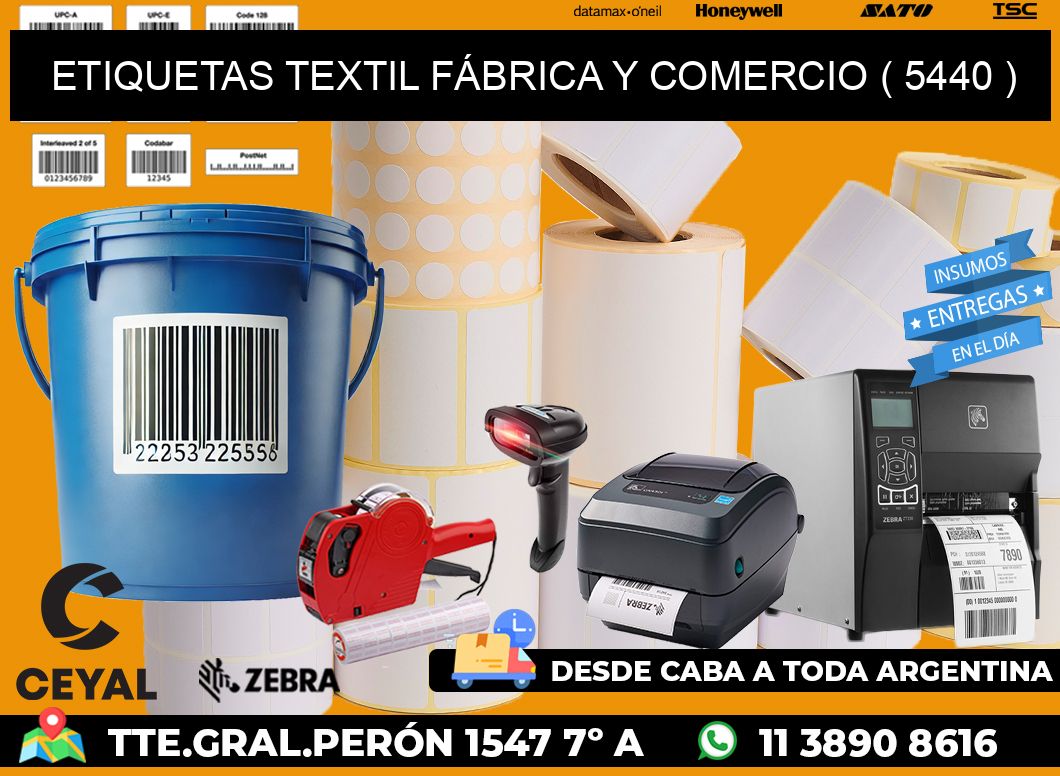 ETIQUETAS TEXTIL FÁBRICA Y COMERCIO ( 5440 )