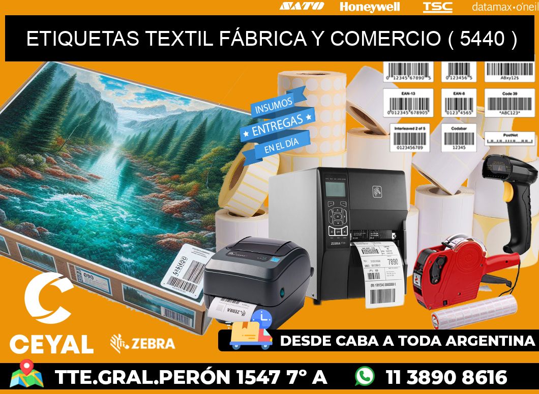 ETIQUETAS TEXTIL FÁBRICA Y COMERCIO ( 5440 )