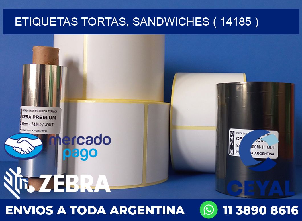 ETIQUETAS TORTAS, SANDWICHES ( 14185 )