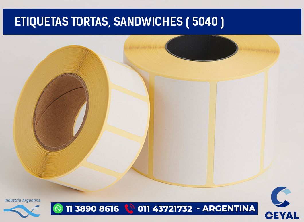 ETIQUETAS TORTAS, SANDWICHES ( 5040 )