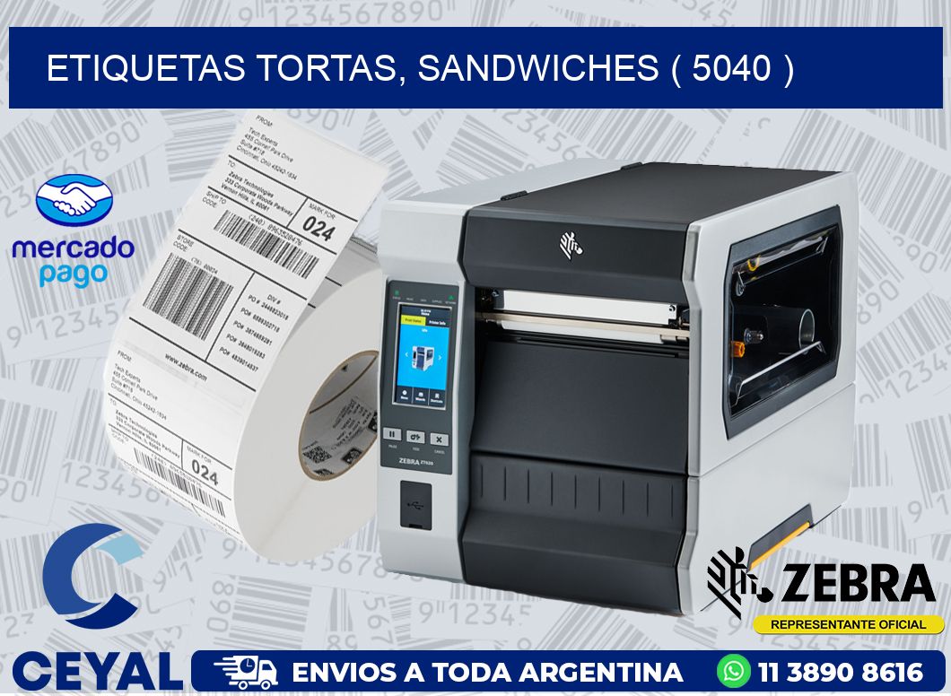 ETIQUETAS TORTAS, SANDWICHES ( 5040 )