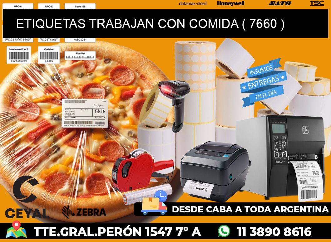 ETIQUETAS TRABAJAN CON COMIDA ( 7660 )
