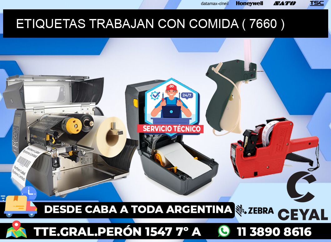 ETIQUETAS TRABAJAN CON COMIDA ( 7660 )