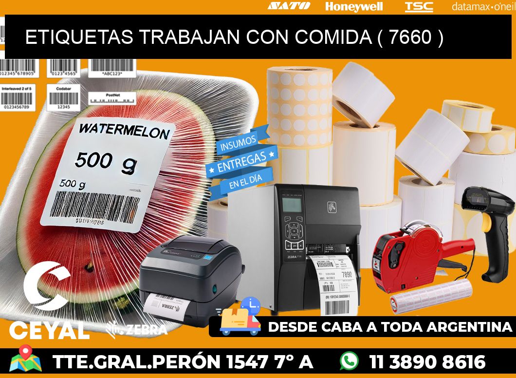 ETIQUETAS TRABAJAN CON COMIDA ( 7660 )