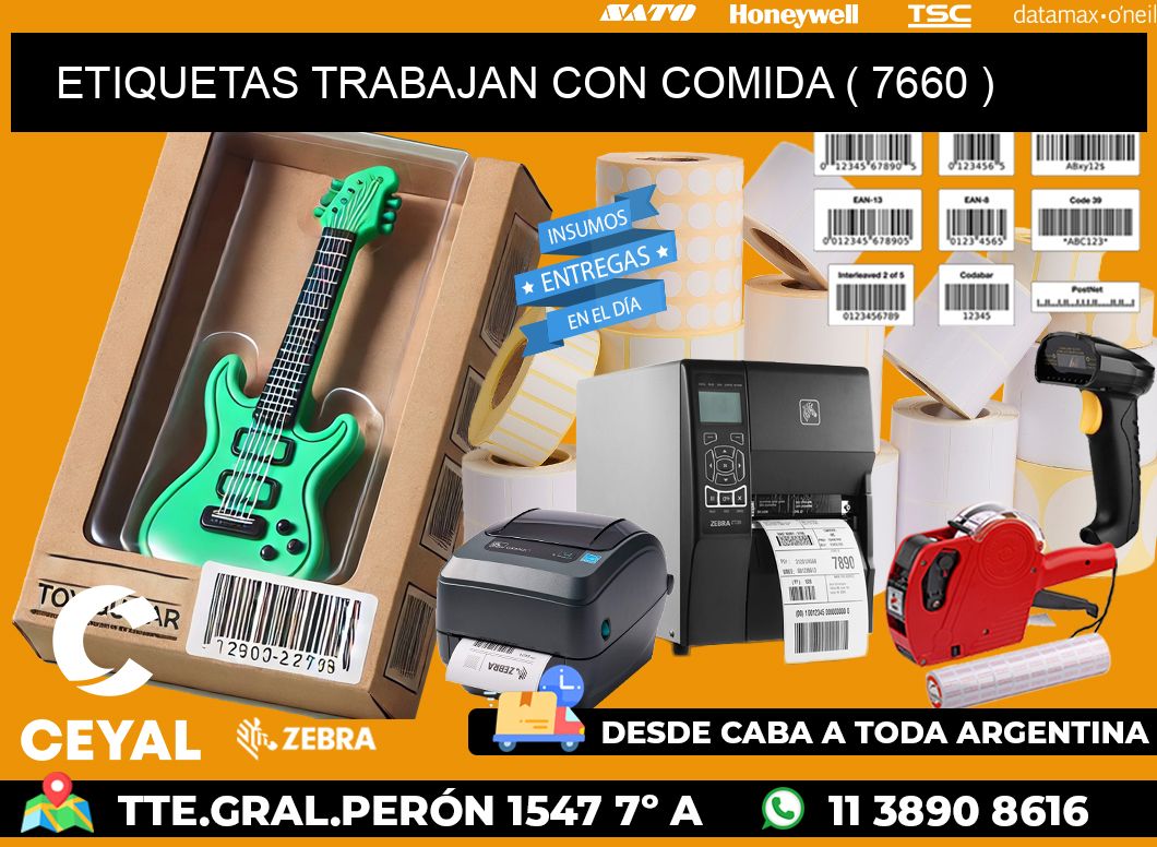 ETIQUETAS TRABAJAN CON COMIDA ( 7660 )