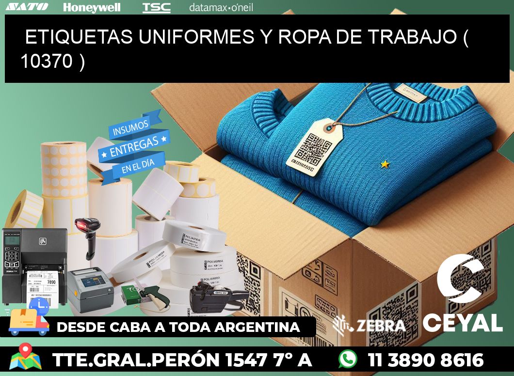 ETIQUETAS UNIFORMES Y ROPA DE TRABAJO ( 10370 )