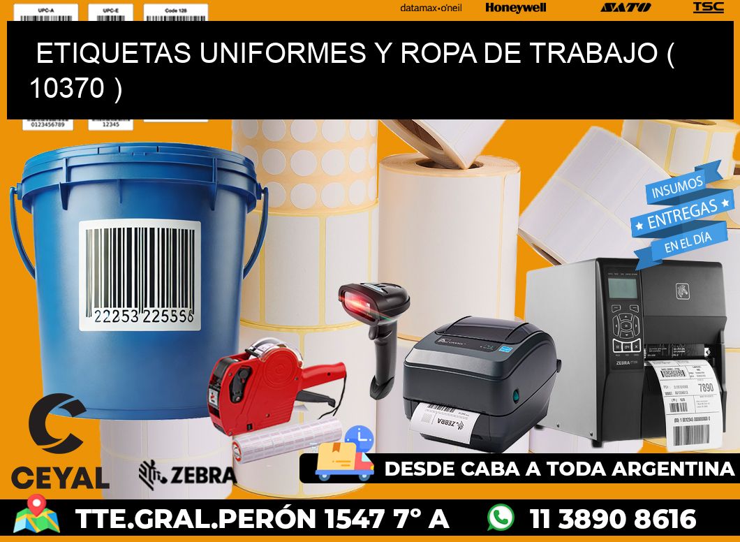 ETIQUETAS UNIFORMES Y ROPA DE TRABAJO ( 10370 )