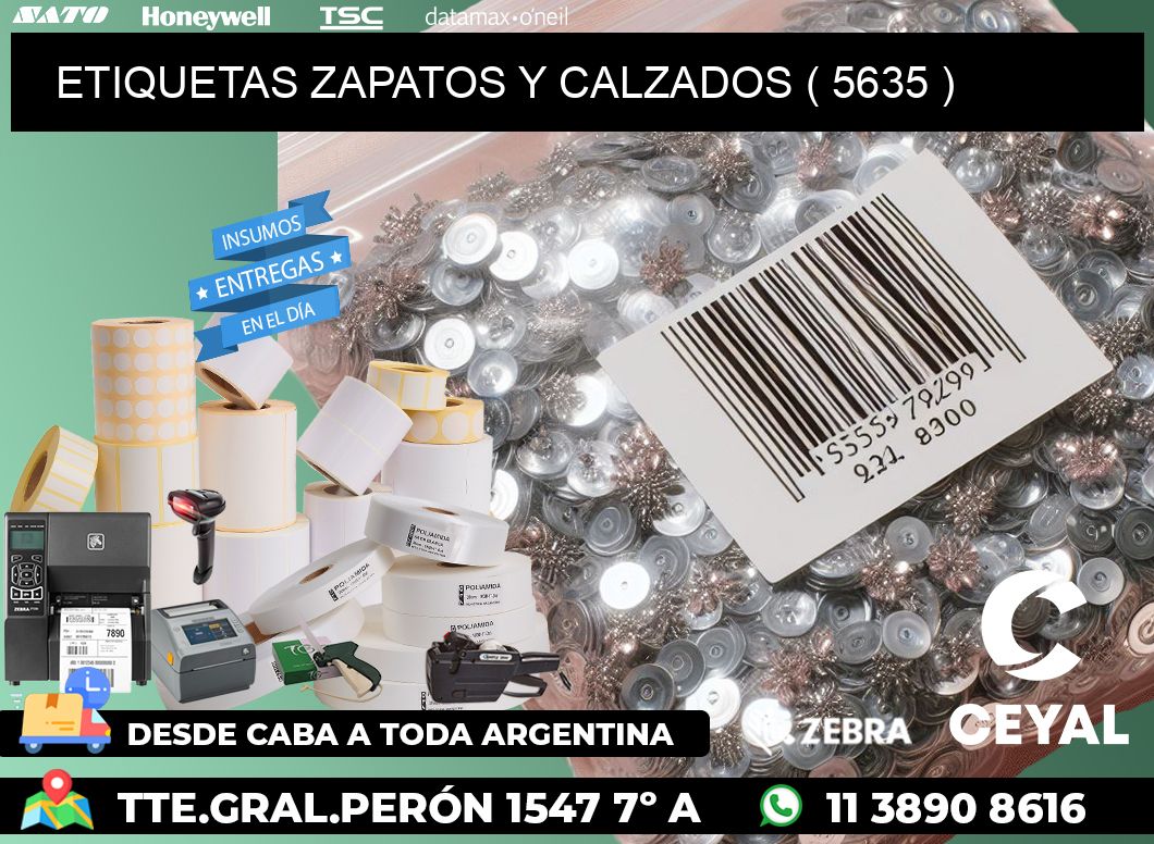 ETIQUETAS ZAPATOS Y CALZADOS ( 5635 )