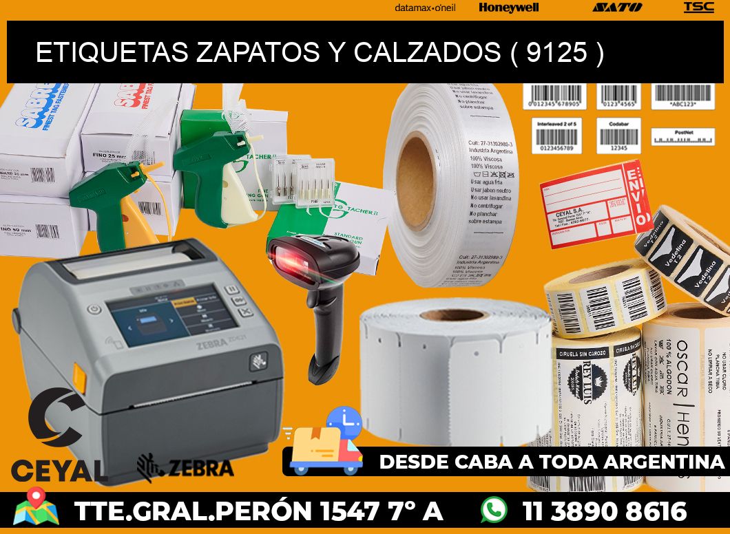 ETIQUETAS ZAPATOS Y CALZADOS ( 9125 )