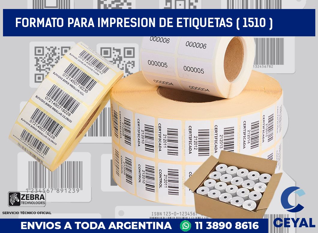 FORMATO PARA IMPRESION DE ETIQUETAS ( 1510 )
