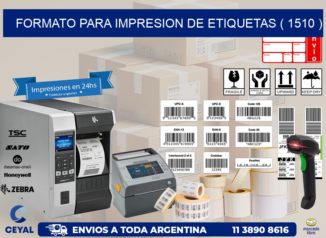 FORMATO PARA IMPRESION DE ETIQUETAS ( 1510 )