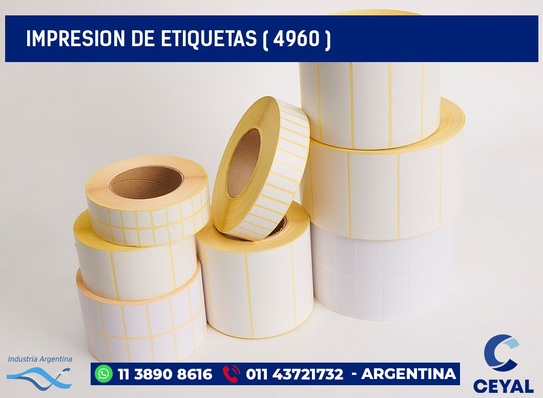 IMPRESION DE ETIQUETAS ( 4960 )