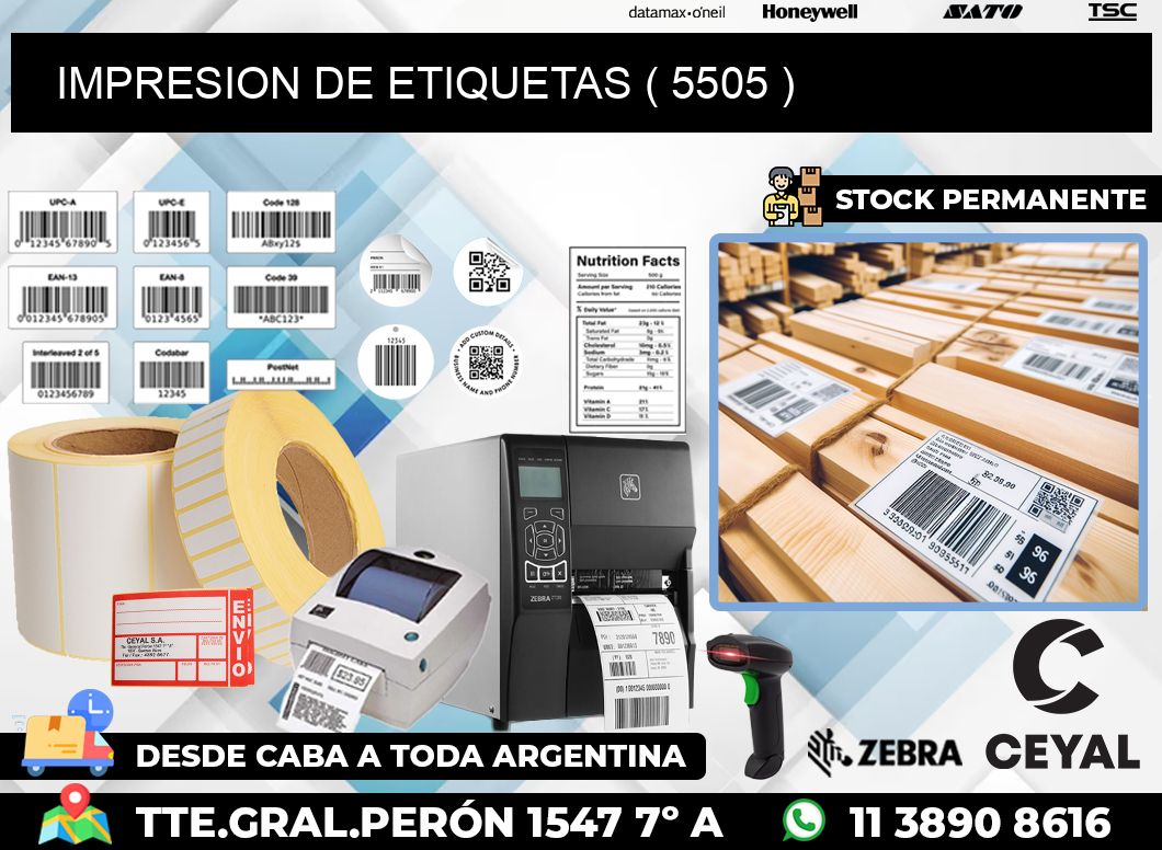 IMPRESION DE ETIQUETAS ( 5505 )