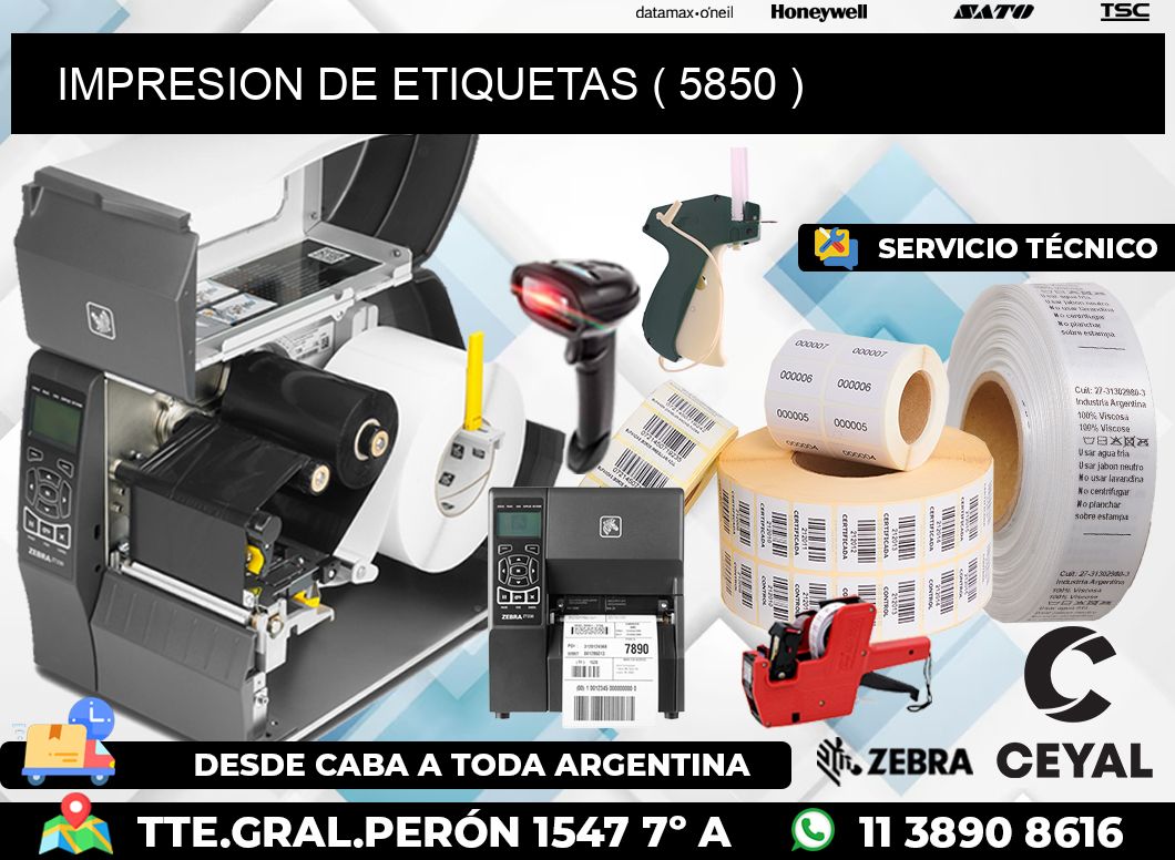 IMPRESION DE ETIQUETAS ( 5850 )