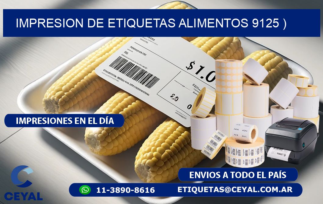 IMPRESION DE ETIQUETAS ALIMENTOS 9125 )