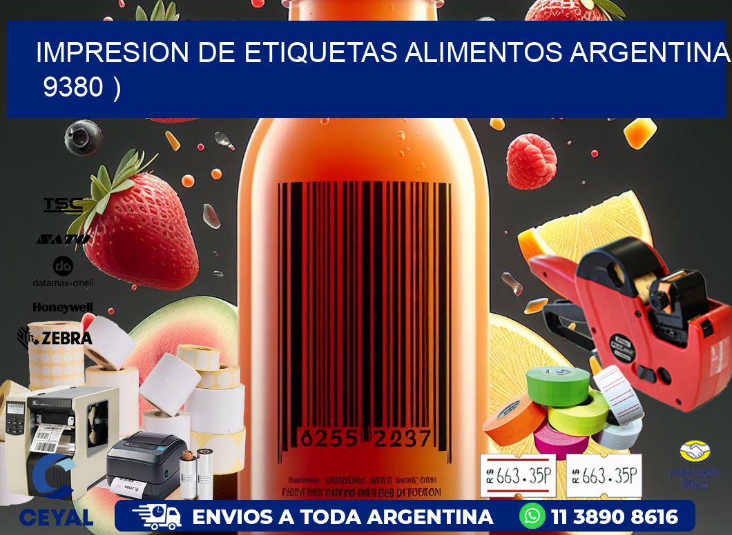 IMPRESION DE ETIQUETAS ALIMENTOS ARGENTINA   9380 )