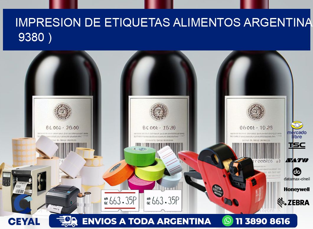 IMPRESION DE ETIQUETAS ALIMENTOS ARGENTINA   9380 )