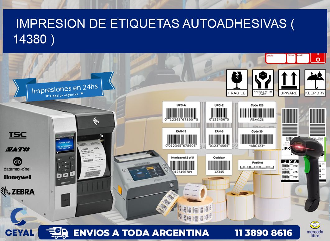 IMPRESION DE ETIQUETAS AUTOADHESIVAS ( 14380 )