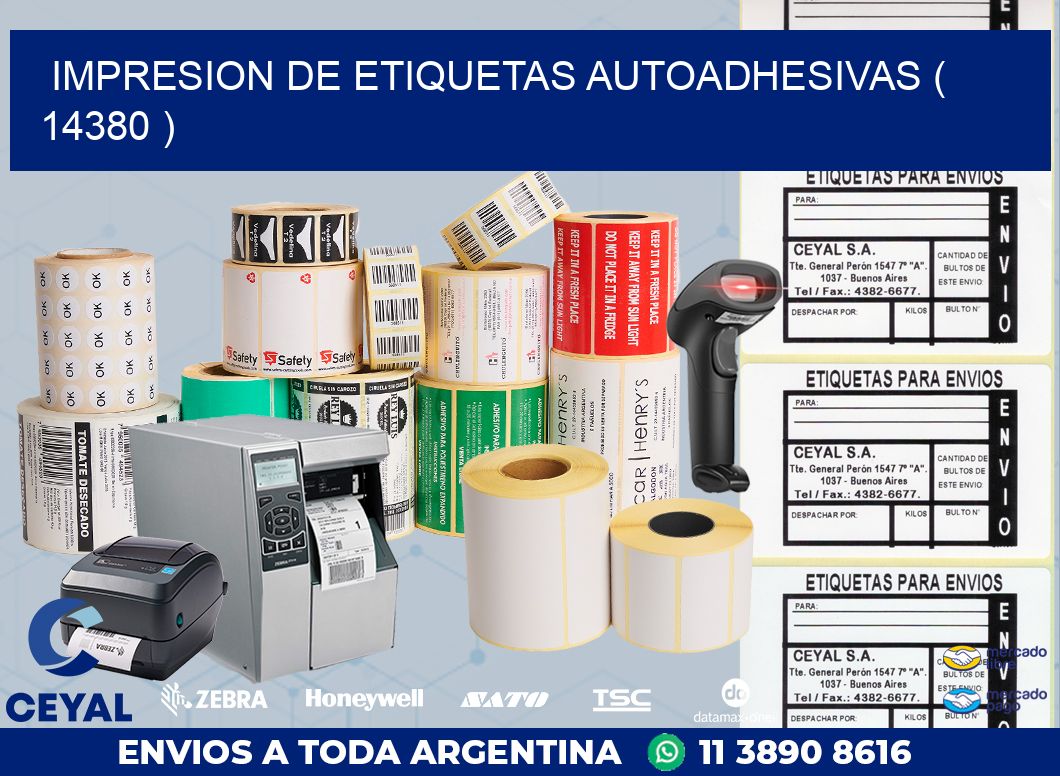 IMPRESION DE ETIQUETAS AUTOADHESIVAS ( 14380 )