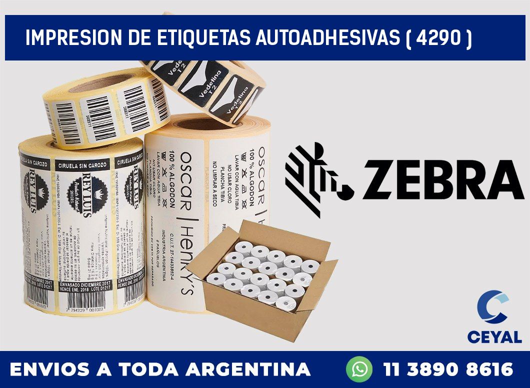 IMPRESION DE ETIQUETAS AUTOADHESIVAS ( 4290 )