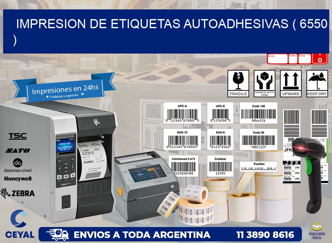 IMPRESION DE ETIQUETAS AUTOADHESIVAS ( 6550 )