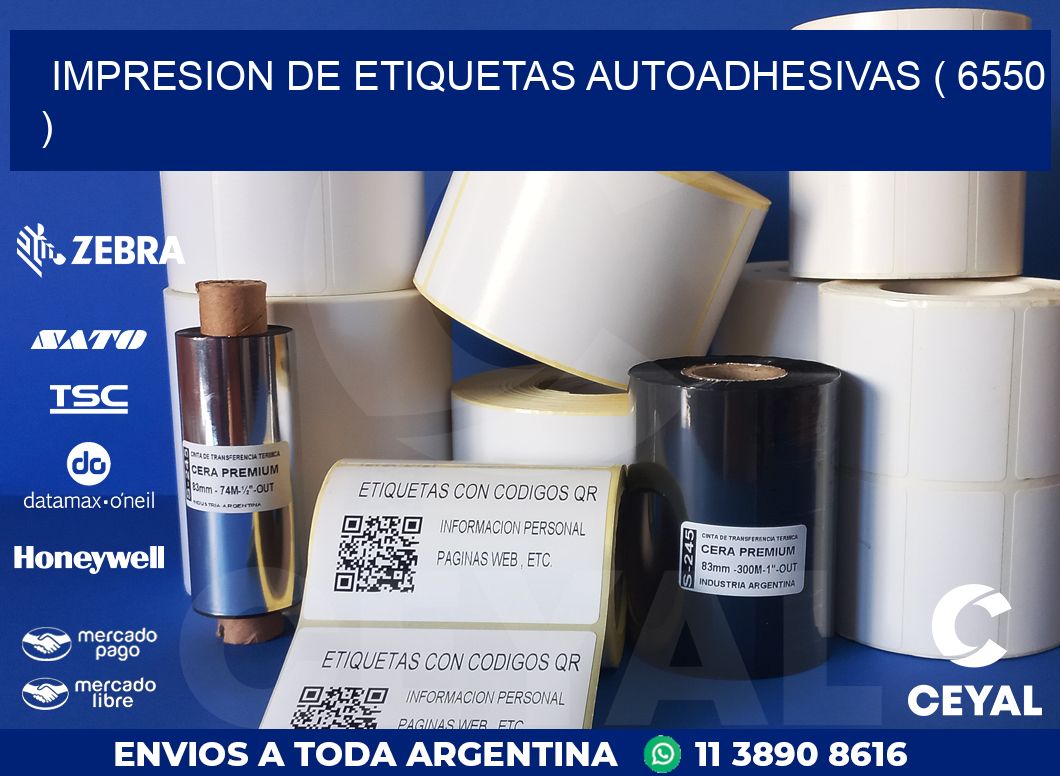 IMPRESION DE ETIQUETAS AUTOADHESIVAS ( 6550 )