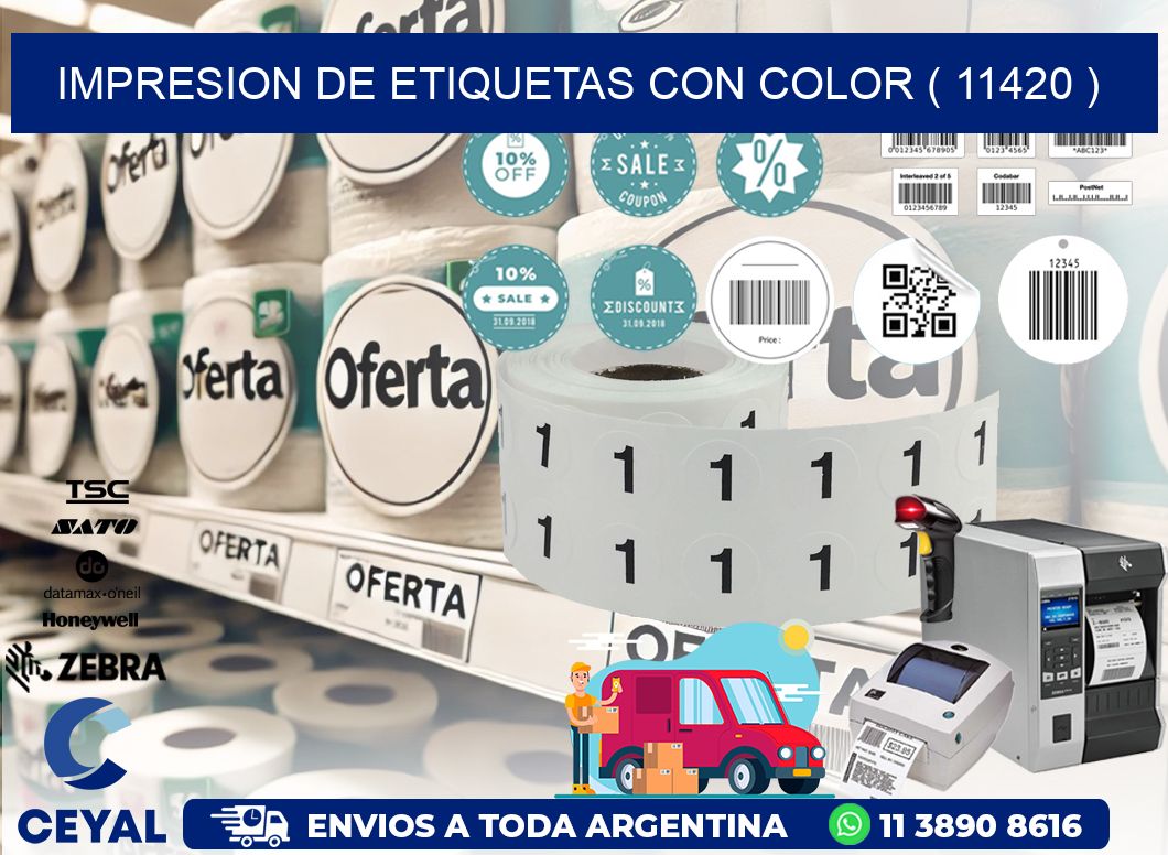 IMPRESION DE ETIQUETAS CON COLOR ( 11420 )