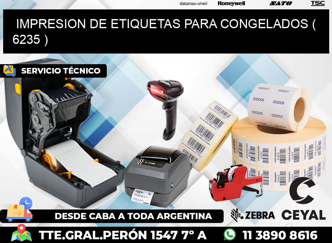 IMPRESION DE ETIQUETAS PARA CONGELADOS ( 6235 )