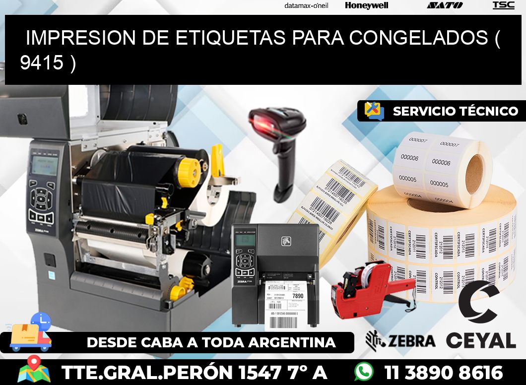 IMPRESION DE ETIQUETAS PARA CONGELADOS ( 9415 )