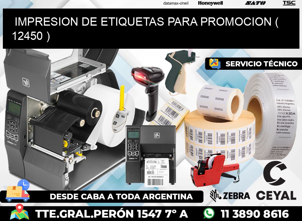 IMPRESION DE ETIQUETAS PARA PROMOCION ( 12450 )