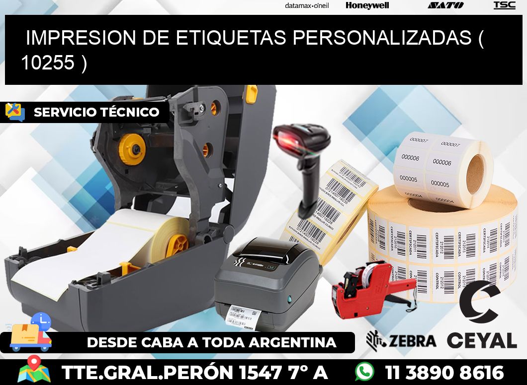 IMPRESION DE ETIQUETAS PERSONALIZADAS ( 10255 )